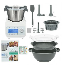 ROBOT DE CUISINE COMPACT COOK PRO + PANIER CUISSON + GRAND PANIER VAPEUR 