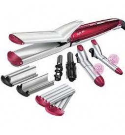 BABYLISS MS21E BROSSE SOUFFLANTE ET FER À LISSER MULTISTYLER ROUGE, ARGENT