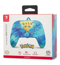 MANETTE AMÉLIORÉE POUR SWITCH  POKÉMON PIKACHU TIE DYE