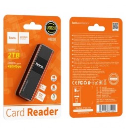 LECTEUR DE CARTE MÉMOIRE HOCO 2W1 MINDFUL USB2.0