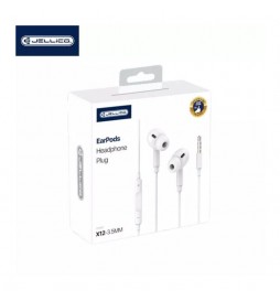 ECOUTEURS JACK 3.5 JELLICO EARPODS X12 AVEC MICRO BLANC