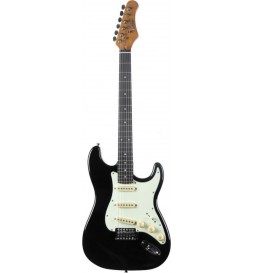 GUITARE ELECTRIQUE EKO STRATOCASTER ST 300 NOIR ET BLANCHE