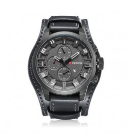 MONTRE CURREN 8225 BRACELET NOIR CADRAN NOIR