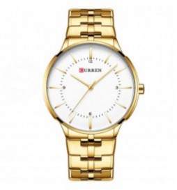 MONTRE CURREN 8321 BRACELET OR CADRAN BLANC