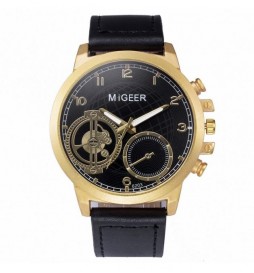 MONTRE MIGEER NOIR ET OR