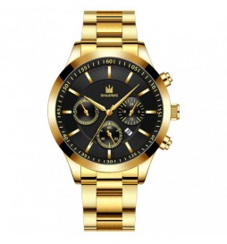 MONTRE SHAARMS GOLD CADRAN NOIR AVEC DATE