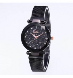 MONTRE NONAME NOIR CADRAN NOIR