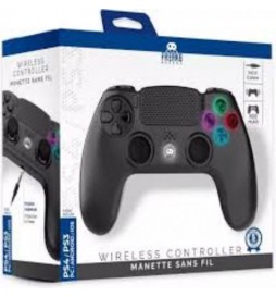 MANETTE PS4 SANS FIL FREEKS AND GEEKS NOIR AVEC JACK ET BOUTONS LUMINEUX 