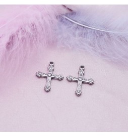 PENDENTIF CROIX ACIER 1.8X2.5CM