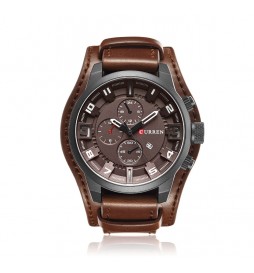 MONTRE CURREN 8225 BRACELET MARRON CADRAN MARRON