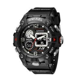MONTRE SMAEL SPORT WATCH WATER RESIST NOIR BRACELET NOIR