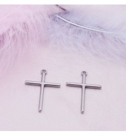 PENDENTIF ACIER CROIX SIMPLE 