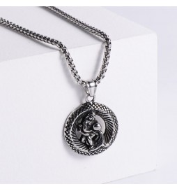  PENDENTIF SIGNE ASTROLOGIQUE VIERGE ROND 35X30MM