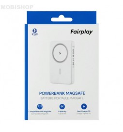 BATTERIE EXTERNE  POWER BANK FAIRPLAY MAGSAFE PD 6.700MAH 20W (BLANC)