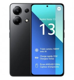 TELEPHONE PORTABLE XIAOMI REDMI NOTE 13 256 GO NOIR