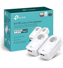 BOITIERS CPL TP-LINK TL-PA9025P KIT 2000 MBPS AVEC 2 PORTS ETHERNET GIGABIT ET PRISE INTÉGRÉE, KIT D