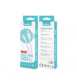 CÂBLE FAST CHARGE USB / LIGHTNING BWOO X172L 3A 1M BLANC