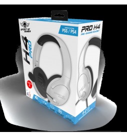 CASQUE GAMER FILAIRE SPIRIT OF GAMER PRO H4 ARTIC PC/PS4/PS5/SWITCH