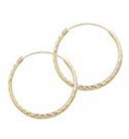 BOUCLE OREILLE PLAQUE OR CREOLE D/CUT 40 MM