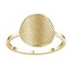 T52 BAGUE PLAQUE OR TRESSEE OXYDES BLANCS