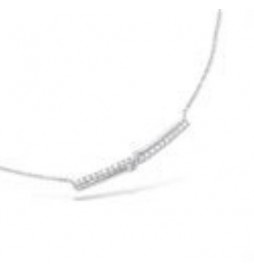 COLLIER ARGENT RHODIE OXYDES BLANCS