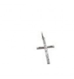 PENDENTIF ARGENT RHODIE ESUS SUR CROIX (GM)
