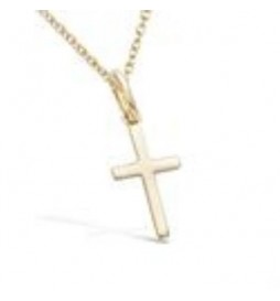 PENDENTIF PLAQUE OR CROIX LISSE PM