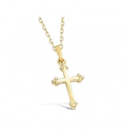PENDENTIF EN PLAQUE OR  CROIX 